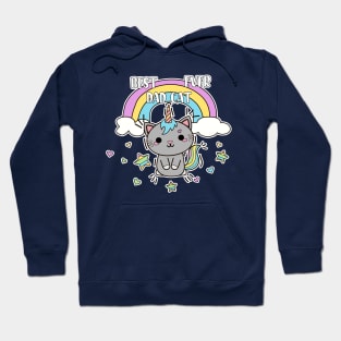 best dad cat ever unicorn cat Hoodie